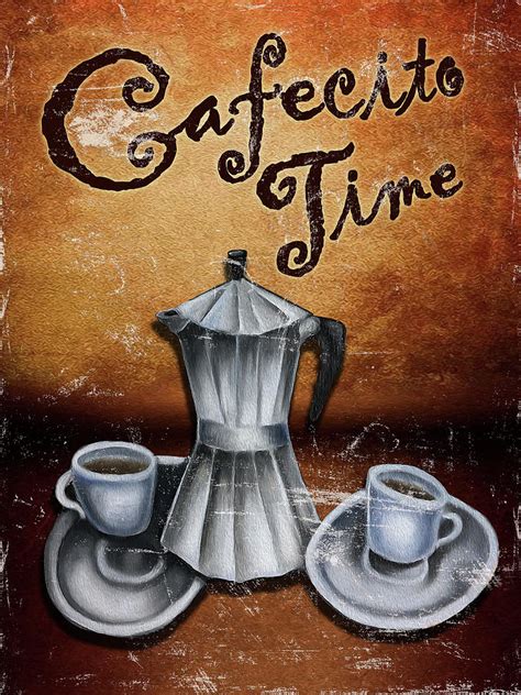 Cafecito time Mixed Media by Dixie Miguez