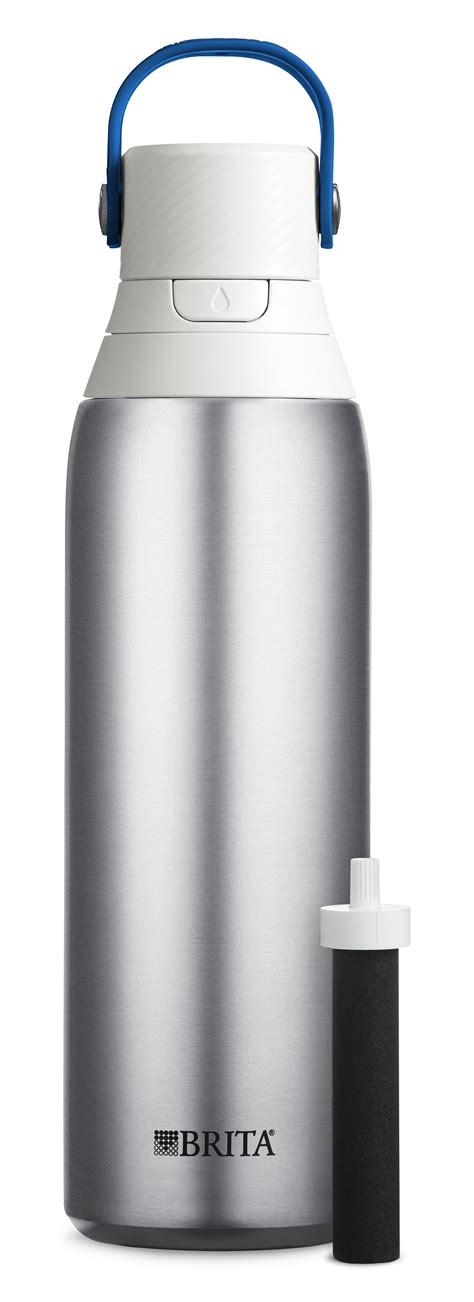 Brita 20 Ounce Premium Filtering Water Bottle with Filter - Double Wall Insulated Bottle BPA ...