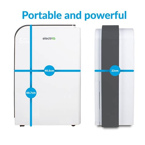 electriQ 10 Litre Smart App Alexa Desiccant Dehumidifier with Heater and HEPA Air Purifier ...