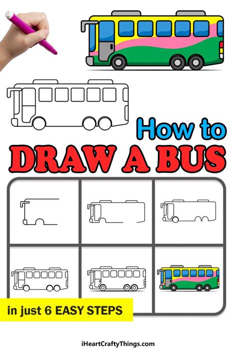 Bus Drawing - How To Draw A Bus Step By Step