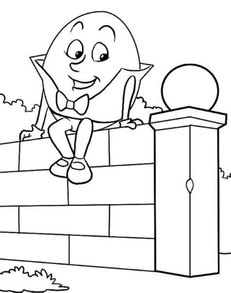 Humpty dumpty clipart colouring page, Humpty dumpty colouring page ...