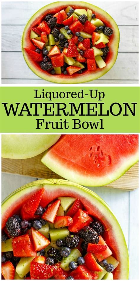 Liquored Up Watermelon Fruit Bowl - Recipe Girl