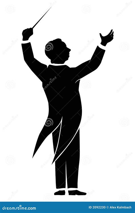 Orchestra conductor stock vector. Illustration of choir - 2092230