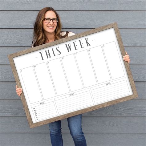 Large Weekly Planner Weekly Schedule Dry erase Calendar | Etsy