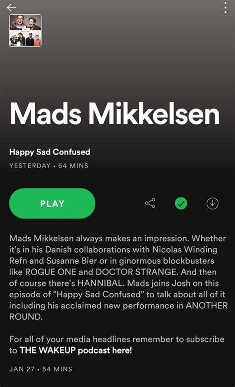 New podcast with Mads , also available on Apple. ( links to stream below) : r/MadsMikkelsen