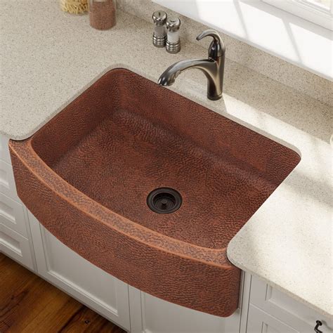 MR Direct 33.25-in x 24.75-in Copper Single-Basin Standard (8-in or Larger) Drop-In Apron Front ...