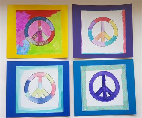 Peace Sign Art with Kids – Art is Basic | An Elementary Art Blog