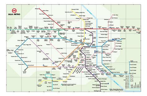 Delhi Metro Map & List Of Delhi Metro Stations. - Infoandopinion
