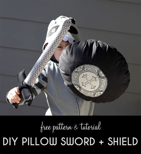 Free pattern pillow sword and shield tutorial