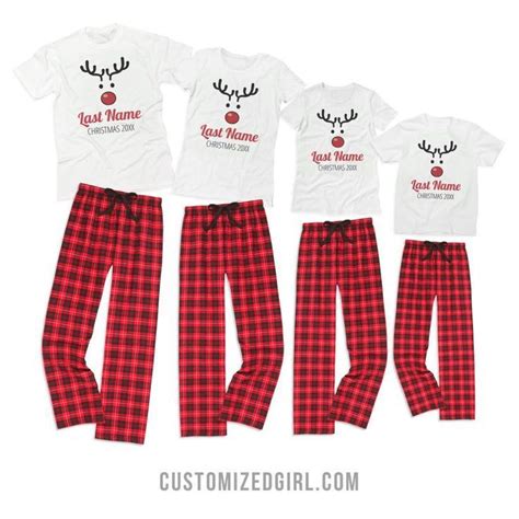 Christmas Custom Reindeer Pajamas | Family christmas shirts, Family ...