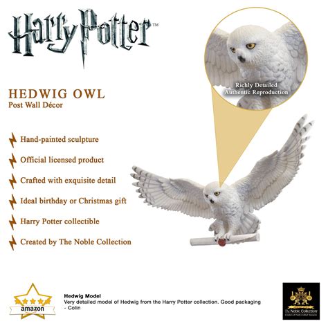 Buy The Noble Collection Harry Potter Hedwig Owl Post Wall Décor - 14in ...