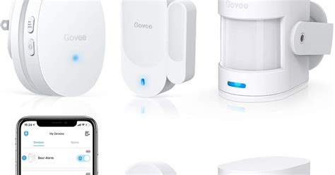 Govee Wi-Fi Motion Sensor Alarm Set, With 2 Motion Sensors and 2 Door ...