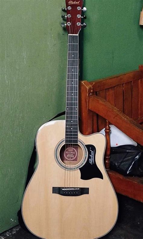 BRAND NEW Global Acoustic Guitar with Built in Tuner, Hobbies & Toys, Music & Media, Musical ...