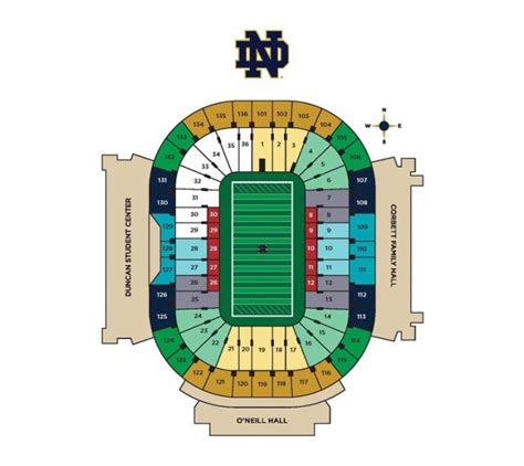 Notre Dame Football Stadium Seating Chart With Rows | Cabinets Matttroy