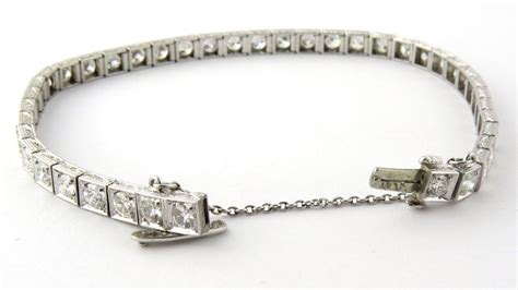 Vintage Platinum Diamond Tennis Bracelet 6.15 cts from ctgoldcustomers on Ruby Lane