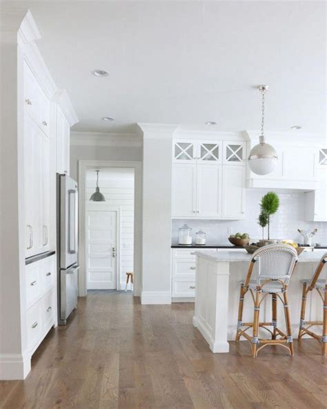 Wall color is Classic Gray Benjamin Moore. Studio McGee #whitekitchen ...