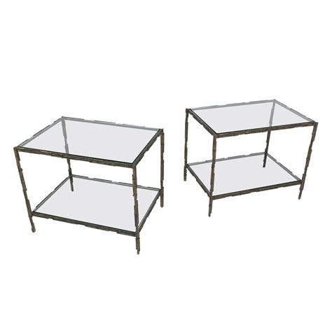 Pair of Mid-Century Modern Tubular Round Side Tables by Drexel at 1stDibs