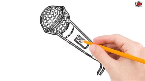 How to Draw a Microphone Step by Step Easy for Beginners/Kids - Simple Microphones Drawing ...