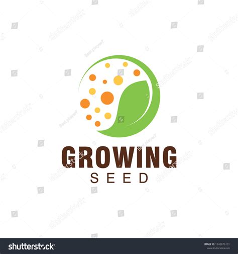 Growing Seed Logo Stock Vector (Royalty Free) 1243676131 | Shutterstock