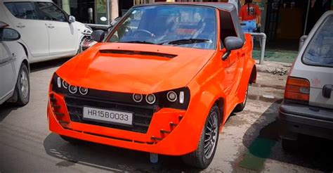 Modified Maruti 800 hatchback modified into a 2-seater convertible ...