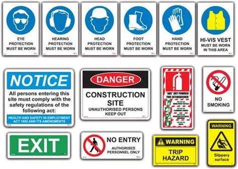 Acrylic Safety Signage Board, For Construction site, Thickness: 5-10 mm ...