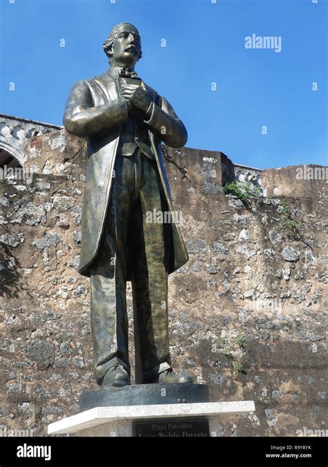 JUAN PABLO DUARTE (1813-1876) Dominican Republic politician and poet. Statue in Santo Domingo ...