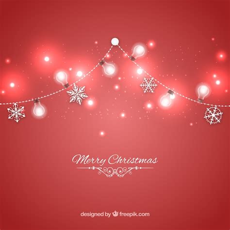 Free Vector | Red christmas lights background