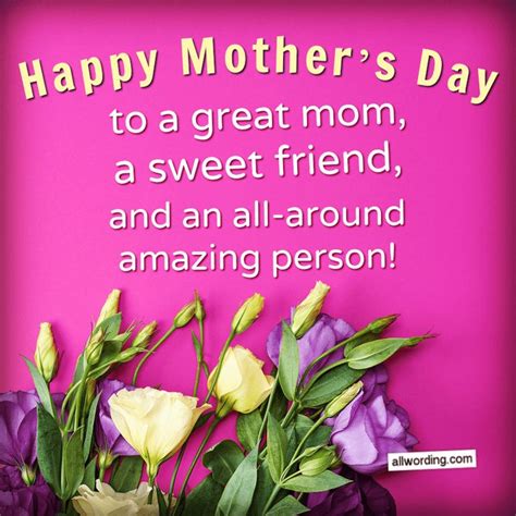 20 Wonderful Ways to Say Happy Mother's Day to a Friend | Happy mother day quotes, Happy mothers ...