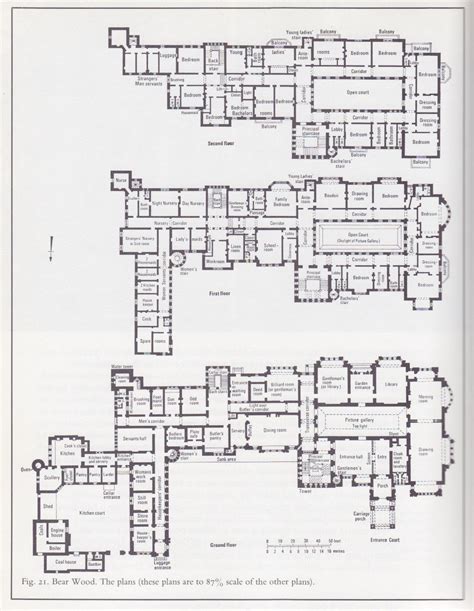 bear wood plan | Castle floor plan, Manor floor plan, Mansion floor plan