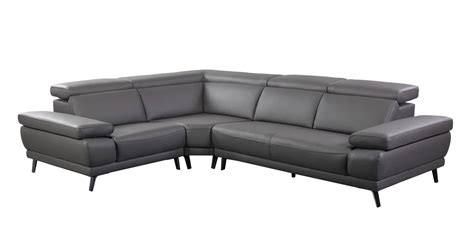 Unique Leather Corner Sectional Sofa Arlington Texas BH-Mercer-Slate-2Arm