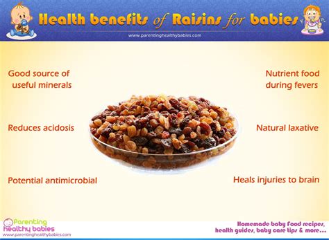 Health Benefits of Raisins for babies | Raisins benefits, Baby food recipes, Homemade baby foods