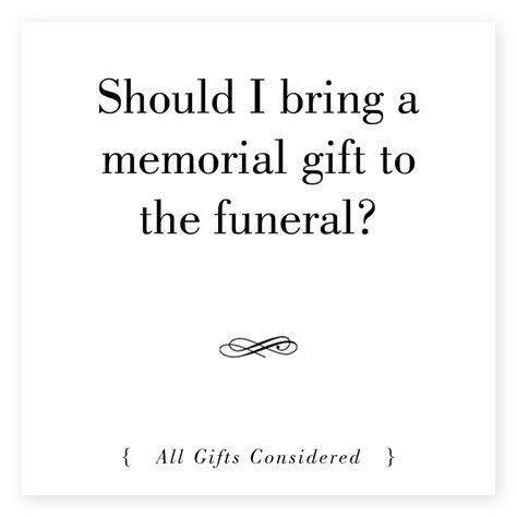 Should I Bring a Gift to a Funeral? Memorial Gift Etiquette Explained » All Gifts Considered ...