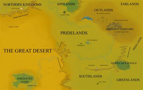 Pridelands physical map by FireLeviathan on DeviantArt