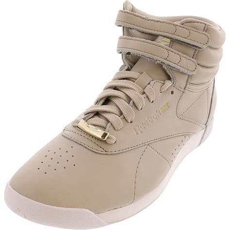 Reebok - Reebok Women's F/S Hi Muted Sandstone / White High-Top Leather Sneaker - 6M - Walmart ...