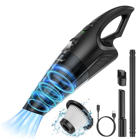 Huepar Portable Handheld Car Vacuum, 13000PA Multi-Charging, LED Light ...