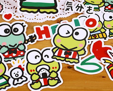 16 Pcs Keroppi Sticker Pack Laptop Suitcase Stickers | Etsy