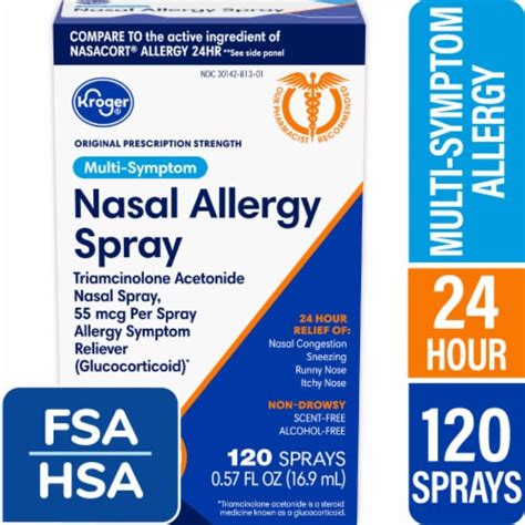 Kroger® Triamcinolone Acetonide 24 Hour Nasal Allergy Spray 55mcg, 0.57 ...