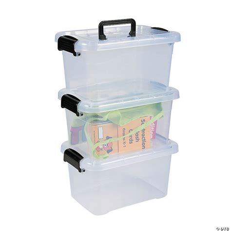 Clear Large Locking Storage Bins with Lids | Oriental Trading