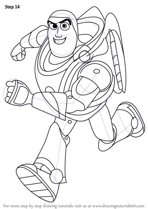 Learn How to Draw Buzz Lightyear from Toy Story (Toy Story) Step by Step : Drawing Tutorials