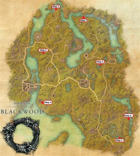 The ESO Blackwood Treasure Maps Locations - Regular and Collector