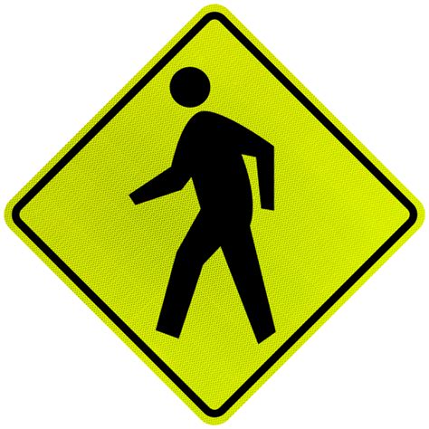 Pedestrian Crossing Diamond Sign by SafetySign.com - X5642