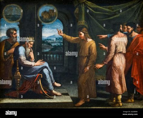 Joseph interprets Pharaoh's Dream, painting by Nicolas Poussin, 1608 ...