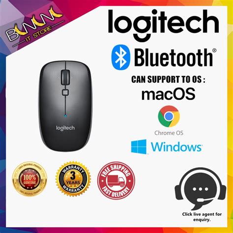 Logitech M557 Bluetooth Mouse Wireless Mouse with 1 Year Battery Life Right or Left Hand Use ...