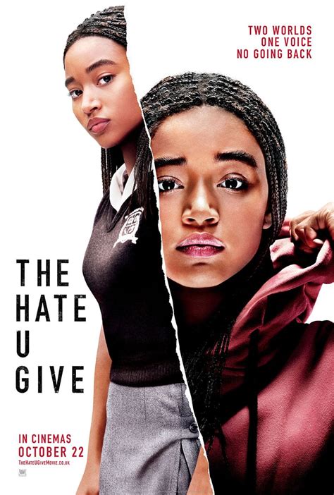 First poster for The Hate U Give featuring Amandla Stenberg