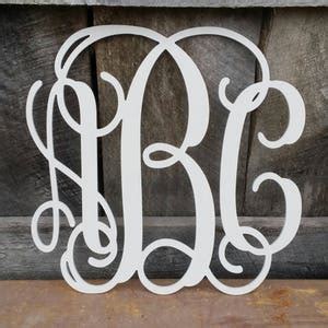 Painted Monogram Wall Hanging Painted Wooden Monogram Wooden Initials ...