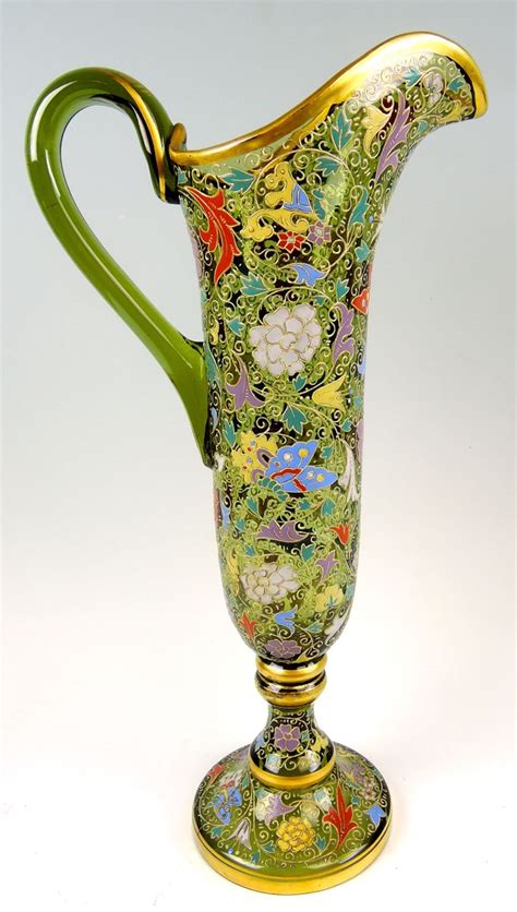 A Moser Enamelled Glass Pitcher. | Antik