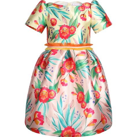 Eirene Girls Hibiscus Print Dress — BAMBINIFASHION.COM