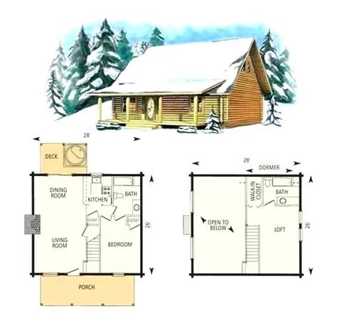 Cozy Small Cabin Floor Plans | Log cabin floor plans, Cabin plans with loft, Cabin floor plans