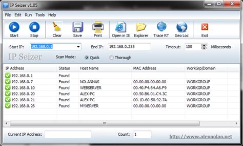 IP Seizer - IP address scanner.