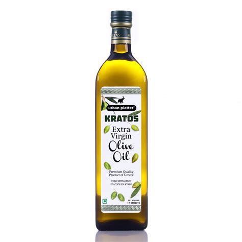 Buy Urban Platter Kratos Cold Pressed Extra Virgin Olive Oil, 1 Litre (Made in Greece) Available
